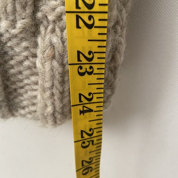 Robinson’s Pacesetter Sweater Womens Size Small 100% Wool Cardigan Hand Made Tan - Picture 8 of 9